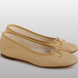 J. Crew Tan Flats with Bow Detail - size 8